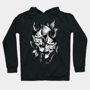 Hannya mask with skull Hoodie